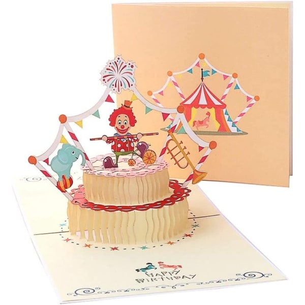 3D Pop Up [Syntymäpäiväkortti] [Onnittelukortti] [Valmistujakortti] luovalla paperileikatulla kuviolla, lahja syntymäpäiväksi, valmistujais-