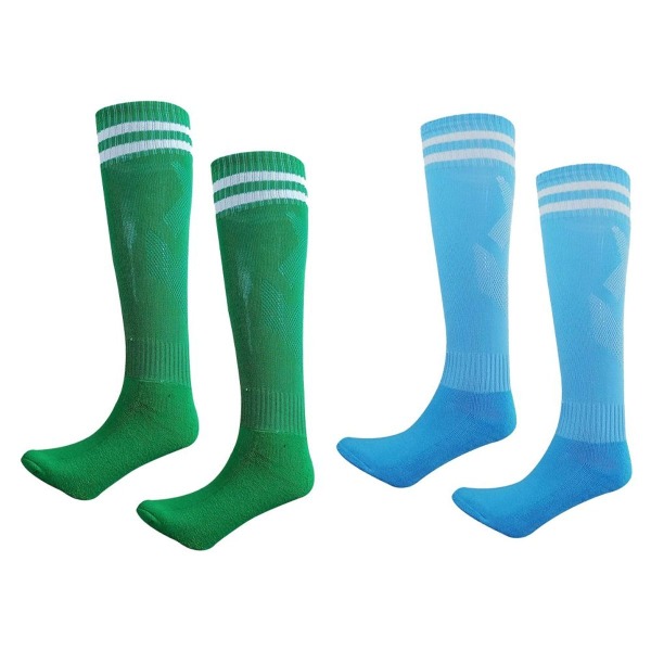 Kevyet pehmustavat sukat - miesten mallit vihreä ja valkoinen + taivaansininen ja valkoinen KLB