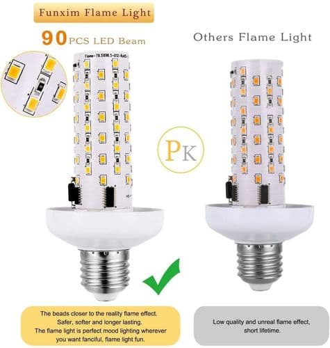 LED-liekkivalolamppu 9W E27-kanta Väreilevä liekki