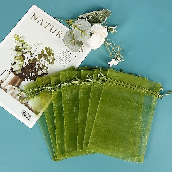 G2PLUS Organza-poser for festgaver, 10 cm x 15 cm, pakke med 100 KLB