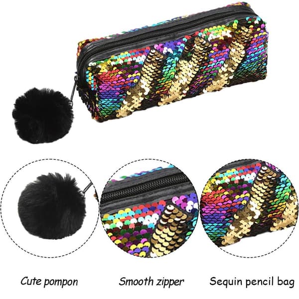 Sequin Kosmetikpung Havfrue Spiral Vendbar Sequin Form3 KLB