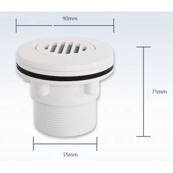 Hane för sugmunstycke för pool med invändig gänga, ett viktigt tillbehör för pooler, spabad och andra platser KLB