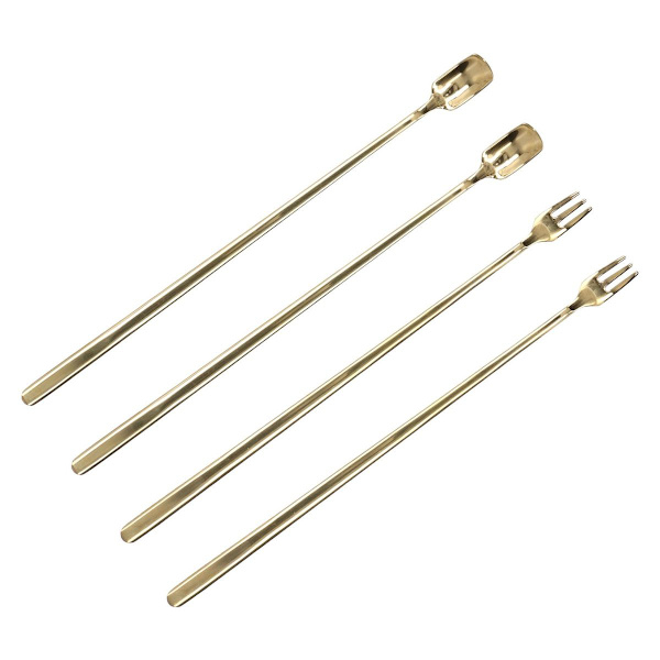 Stykke af 304 rustfrit stål kaffeske med langt håndtag KLB