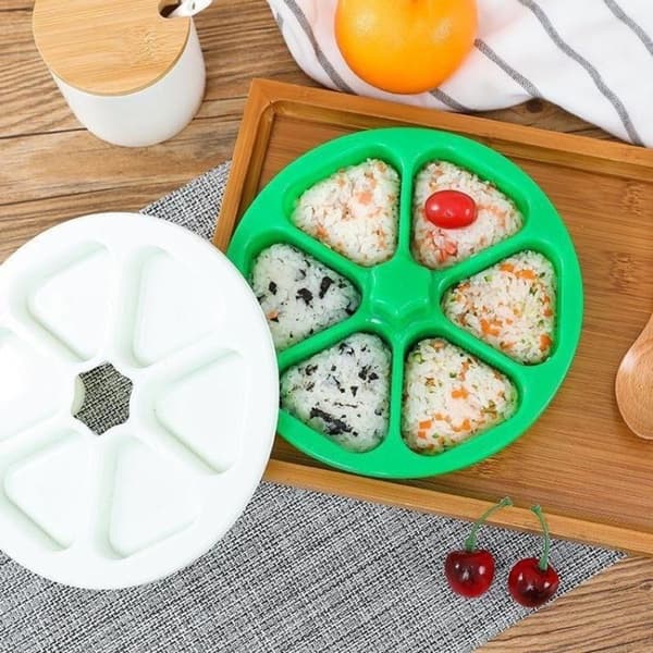 2 stk 6 i 1 Sushi Triangle Onigiri Bento Box Form