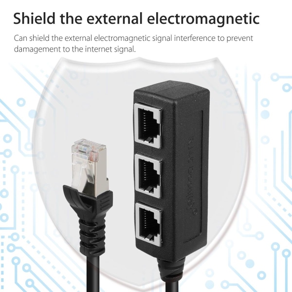 RJ45 LAN Ethernet 1-3-porttinen jakokaapeli Verkkokortti Cat5 Cat6 -sovitinliitäntä