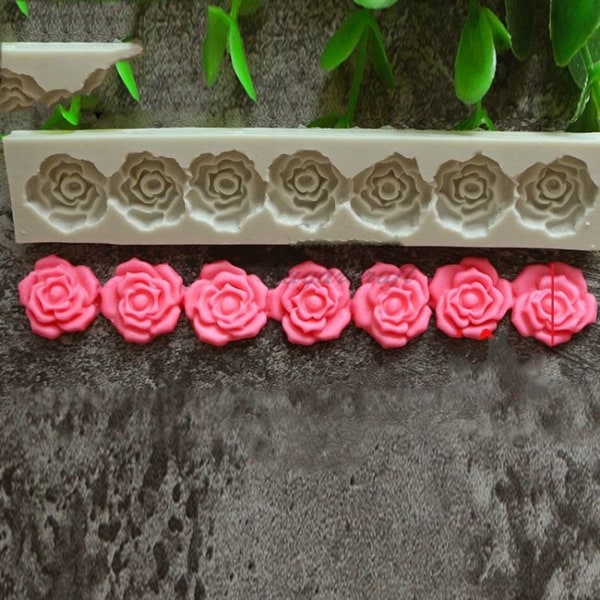 5 stk Rose Silikone Form Fondant Kage Dekoration Bageværktøj