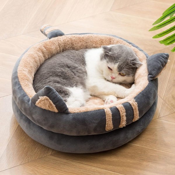 Petcute Cat Cave Cat Bed, tvättbart katttält kattkorg för katter och hundar, KLB