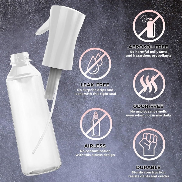 2 jatkuvatoimisen suihkeruiskun pakkaus Ultra Fine Mister Spray Bottle KLB