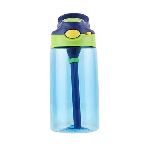 Barnevannflaske med sugerør, blå KLB