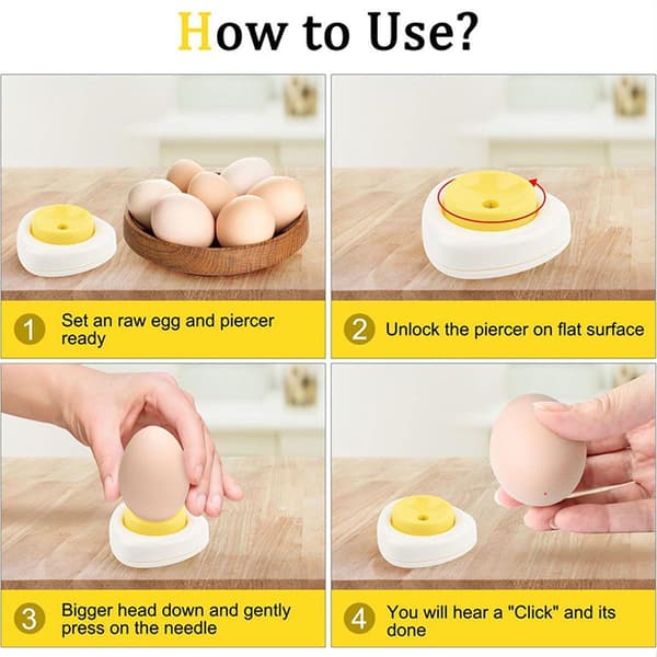 Egg hullslag, hardkokt eggeskallpiercer, rustfritt stål