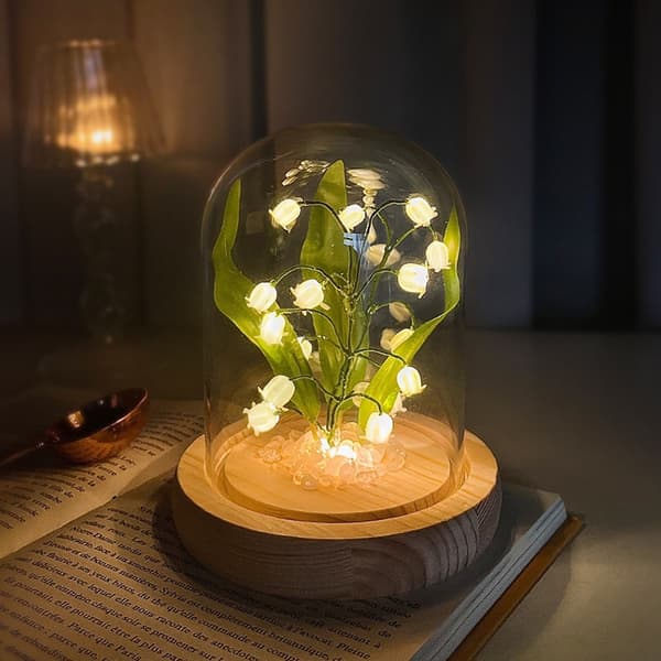 Liljekonvallblomst Dekor Blomsterlampe for Kvinner Bursdag KLB