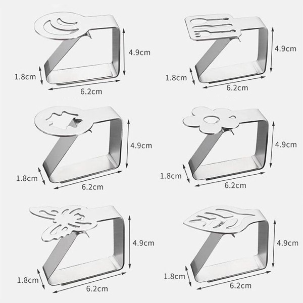 Stykker rustfrit stål dug clips, grafiske dug clips, høj elasticitet