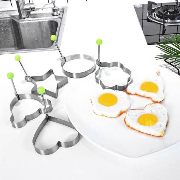 Rostfritt stål omelett pannkaka mögel 5-pack