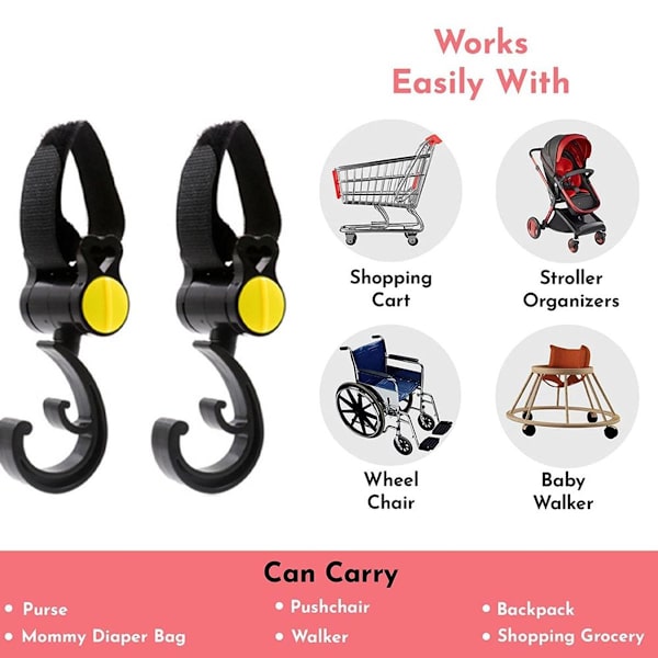 Baby Trolley Hook Multifunktionell Viktbeständig Swivel Style1 KLB