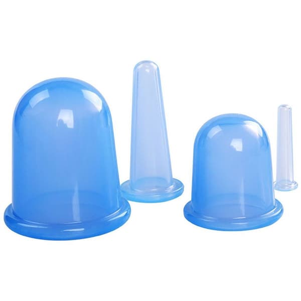Sæt med 4 silikone kopper til cupping massage KLB