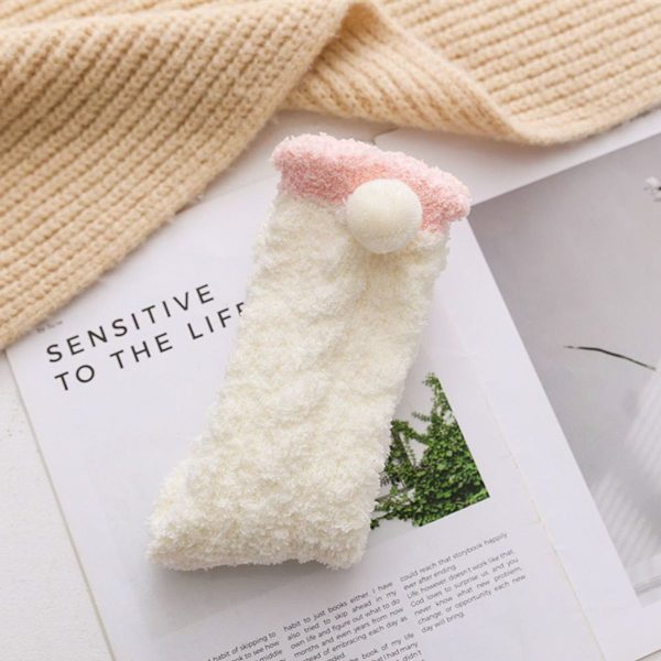 Dam Fluffy Socks Fluffiga Tofflor Mjuka Cabin Fleece Socks Style 2 KLB
