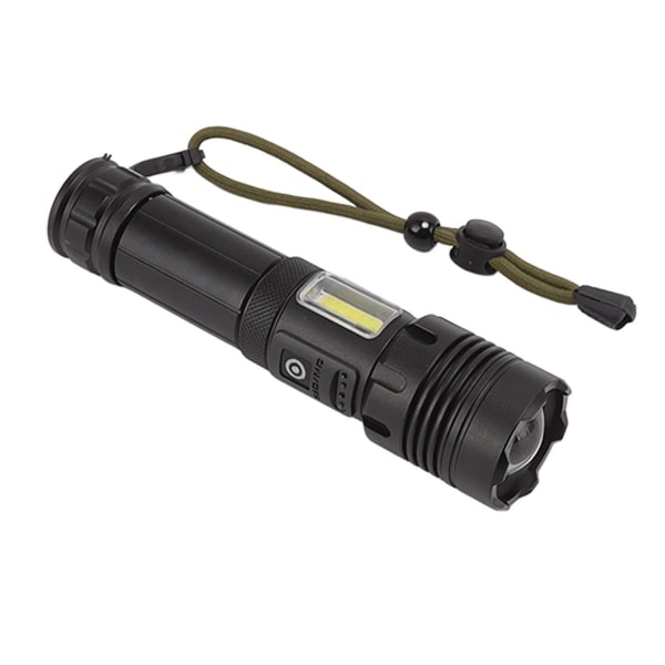LED-ficklampa, USB-laddningsbar, zoomable effektdisplay KLB