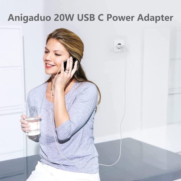 20W USB C strømforsyning USB C-lader