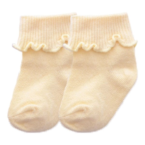 Unisex baby nyfödda och babystrumpor gula KLB