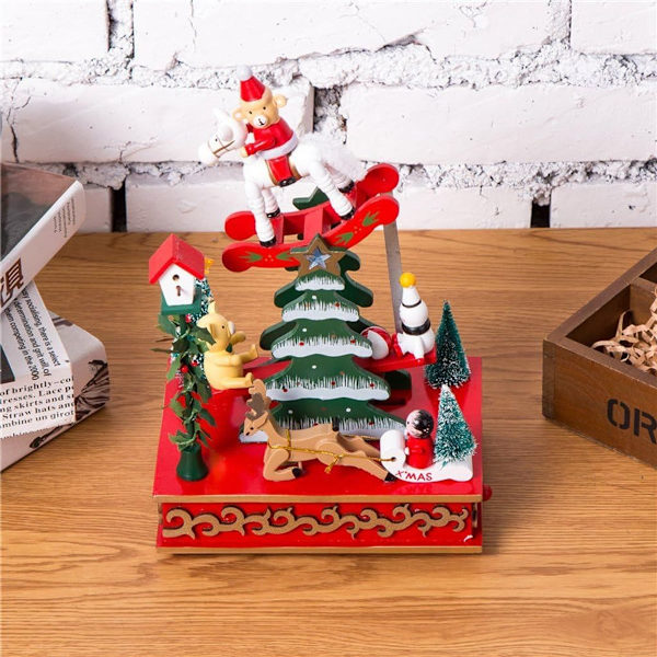 Julmusikbox Julgran Jultomte Barnleksaker, Set med 4 KLB
