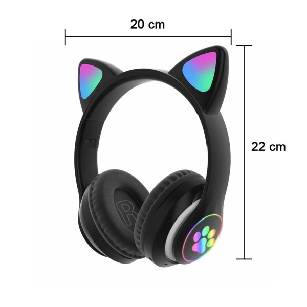 Bluetooth-headset, Katzenohr-headset, Schwarz