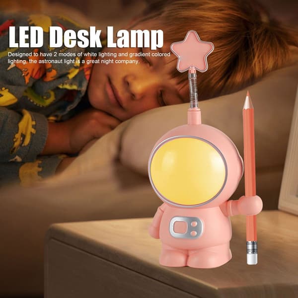 Astronaut nattlys 3W 5V LED-lampe USB-lading penn KLB