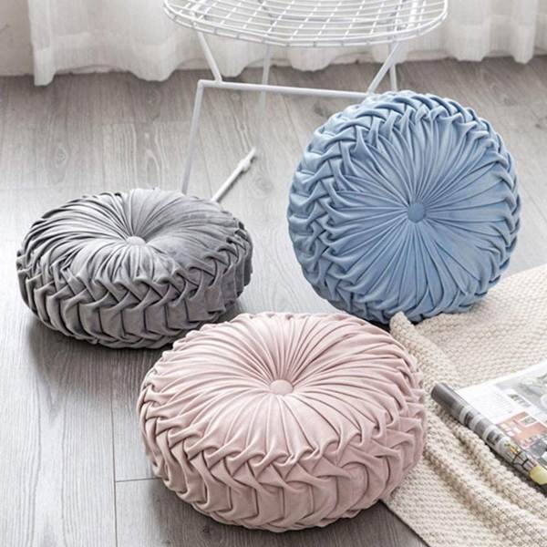 Rund sammetspumpasoffa kuddfodral kudde hem soffa dekoration-Rosa