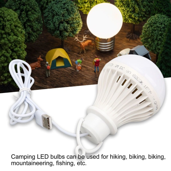 Utendørs camping lyspære energisparende nødsituasjon USB KLB