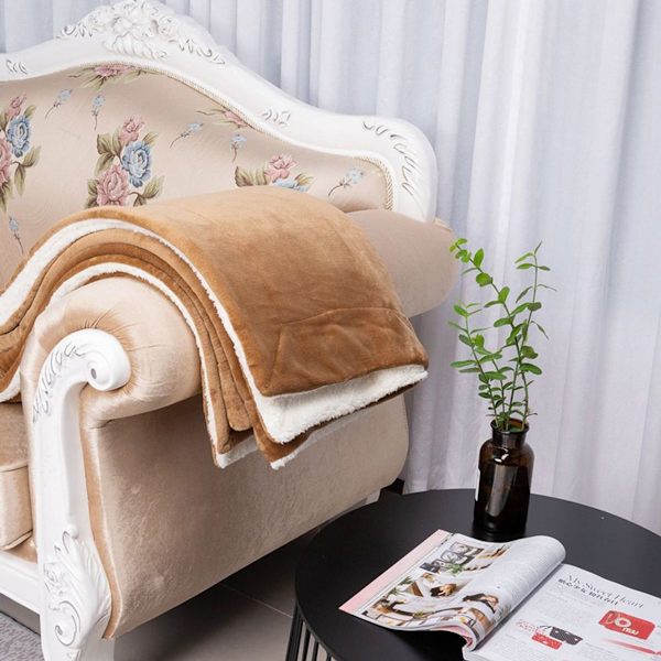 Soffa filt, mysig filt, extra varm, tjock Sherpa filt, liten, mjuk fluffig KLB