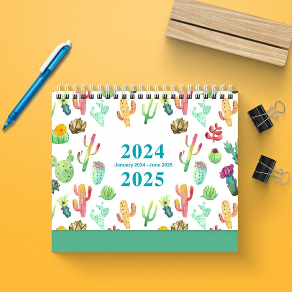 2024 Skrivebords kalender Stående Flip Skrivebords kalender 2024, Januar Style2 KLB