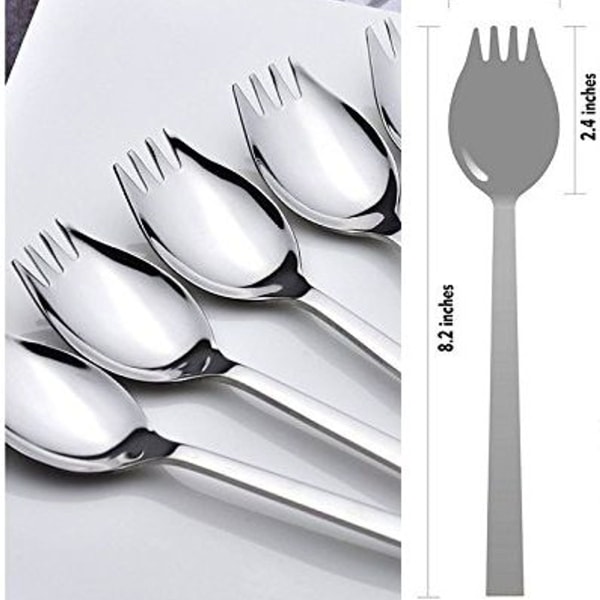 Sporks, 4-pak, 1,6 tommer brede sporks lavet af 18/10 rustfrit stål