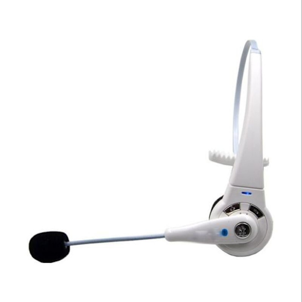 Bluetooth-headset, Bluetooth-headset med ladestation, PC hvid