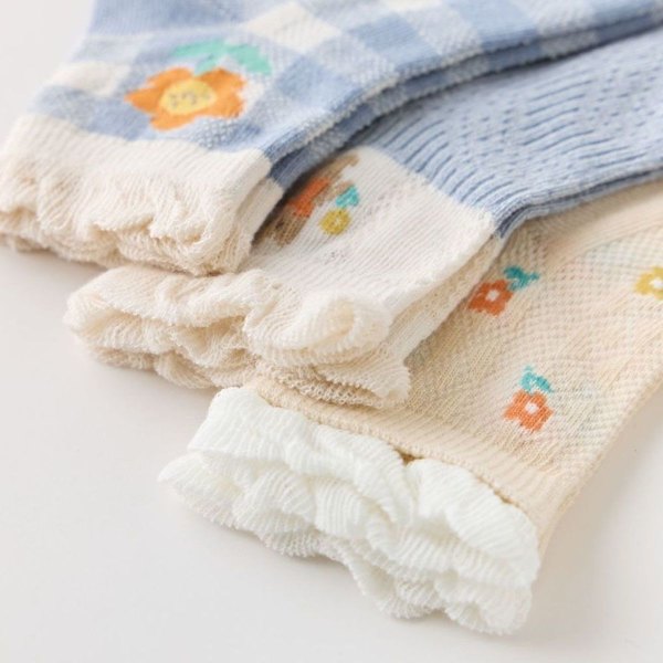 Par Baby Girls Boys Tunna Mesh Bomullssockor Småbarn L KLB