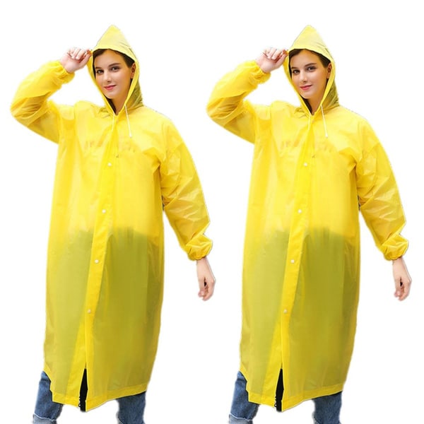 2 sett utendørs fotturer Onesie regnfrakk engangsregnfrakk gul KLB