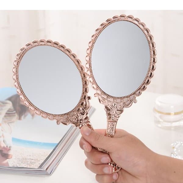 Håndspeil Vintage Håndspeil med Håndtak Vanity Makeup Style 5
