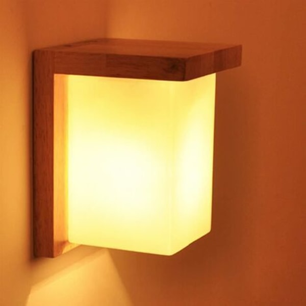Dekorativ væglampe i massivt træ Moderne væglampe til sengen stuetrapper Korridor-Minimalisme-serien