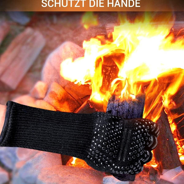 Grillhandsker Varmebestandige Ovn Handsker 800 Grader Brandsikre Handsker Bagehånd KLB
