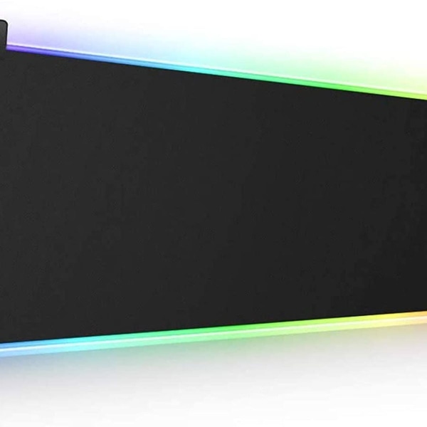 RGB Gaming Musematte, Stor Utvidet Myk LED Musematte med 14