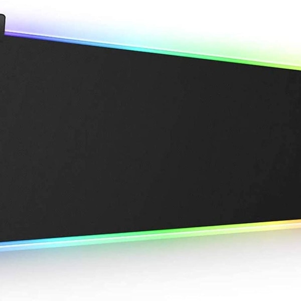 RGB Gaming-musematte, stor utvidet myk LED-musematte med 14