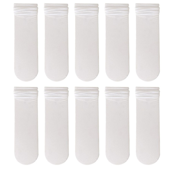 Transparenta knästrumpor i silke, midtop-strumpor, vita, 27 cm, KLB