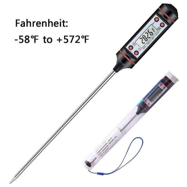 LCD-kötttermometer: exakt temperaturmätare för matlagning KLB