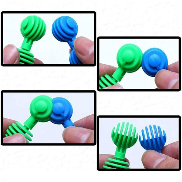 Rainbow Star Flex Create Puzzle - STEM-leksaker - Hjärnbyggande leksaker för barn, pedagogiskt alternativ till byggklossar - Säkert material för barn (med förvaringsväska)