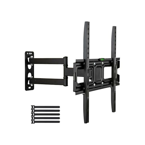 TV-väggfäste 32-65 tum, enkel liten bas pendel TV-stativ med horisontellt vattenpass, VESA 400 x 400 mm (max. 35 kg), lutningsbar -10°10° KLB