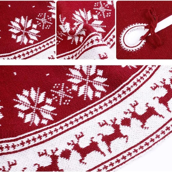 Julgrans kjol, stickad snöflinga älg julgrans kjol, KLB