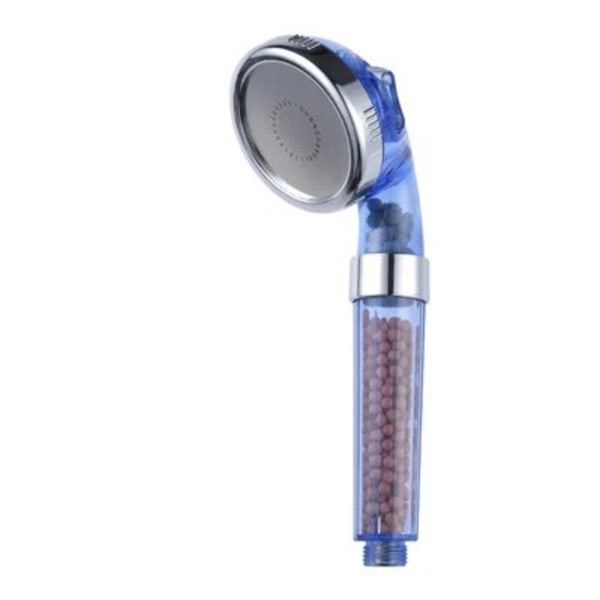 Anti-kalk Dusjhode, Vannbesparende LED Dusjhode med 7 Farger, Transparent Håndholdt Dusjhode med Ionfilter og Spa-stein 23,5 x 8 x 6 cm