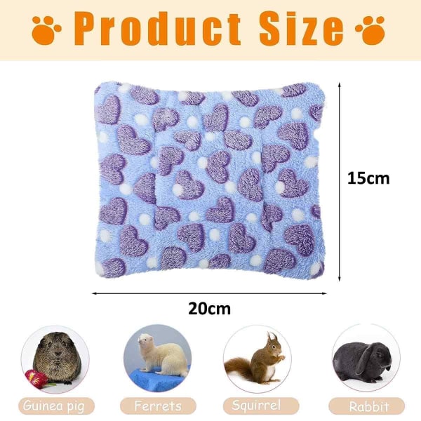 Pakke med 5 Love Pet Pad Hvit/Grå Hamster Totoro Kanin Varm Pad Lilla KLB