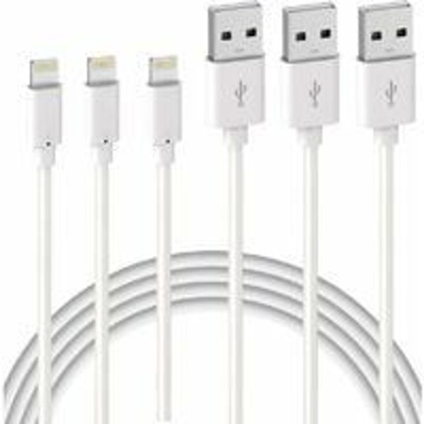 Pack iPhone Laddningskabel 2m MFI Certifierad Lightning Laddningskabel KLB