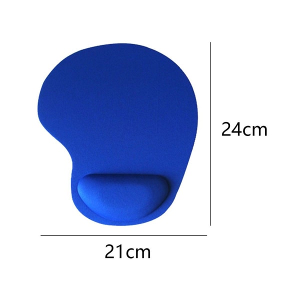 Pakke med 2 ergonomiske musemåtter med behagelig håndledsstøtte i blå