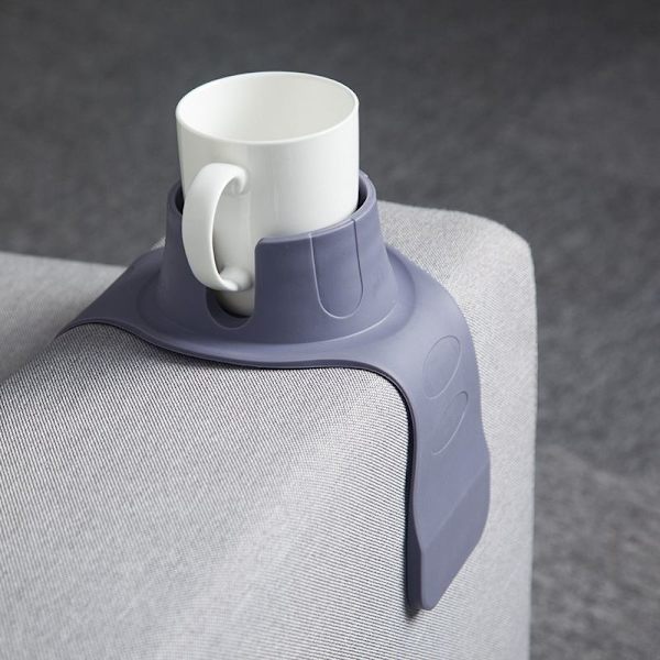Silikone kopholder til lænestol, sofa, caddy, sofa, grå