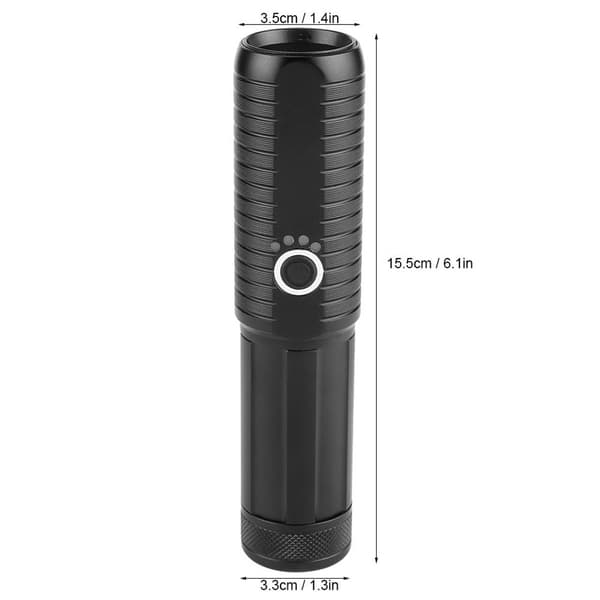 Bærbar smart aluminiumslegering USB lommelygte KLB